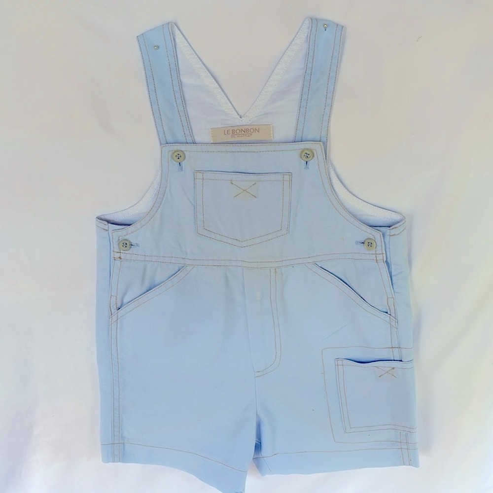 NWOT VINTAGE (2002) LeBonbon De Mafrat Italian Brand Boy’s Overall Size 2 Blue - Picture 5 of 13
